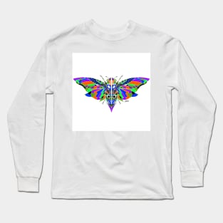 cicada cigarra chicharra of the death in alien cloth ecopop mandala art Long Sleeve T-Shirt